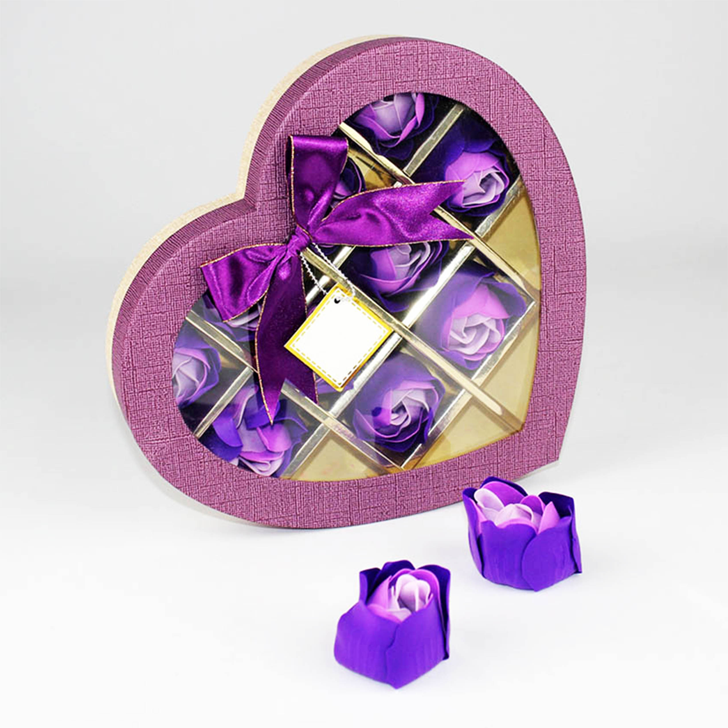 Caja De Empaquetado Rose En Forma De Corazón Del Papel Para Las Flores Y El  Chocolate Fabricante