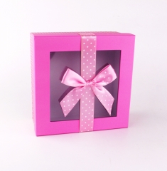 Cajas de regalo de empaquetado cuadrado de lujo del nuevo diseño con la cinta y el PVC
