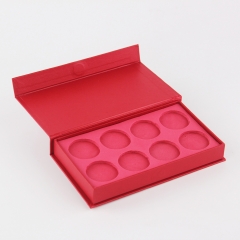 Caja de regalo de papel rojo con bandeja de EVA