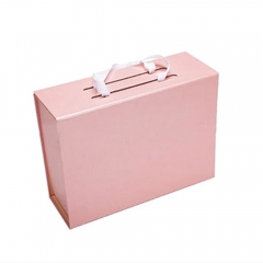 Caja de empaquetado plegable plana de papel personalizado con cinta