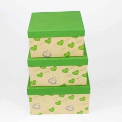 Caja de regalo de papel cuadrada personalizada con tapa para almacenamiento
