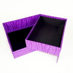 Cajón giratorio púrpura elegante con arco para la joyería