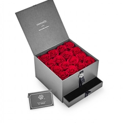 Fancy Eternal Life Flower Box con cajón para embalaje Rose