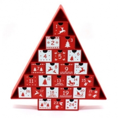 Forma de triángulo Caja de tesoro Calendario de Adviento