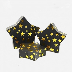 Caja de papel en forma de estrella de diseño personalizado para regalo de embalaje