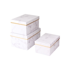 Cajas de papel de lujo con patrón de veteado para el regalo de embalaje