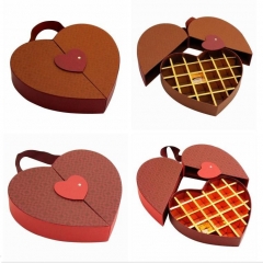 Caja de cartón de empaquetado del chocolate en forma de corazón modificada para requisitos particulares