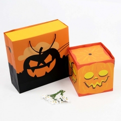 Venta caliente de Halloween personalizado caja de regalo de cartón para el embalaje de dulces