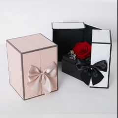 Diseño de impresión de lujo cajas de flores de cartón con cajón
