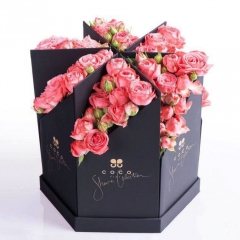 La caja de papel hexagonal de la flor del nuevo diseño puede individuo usado