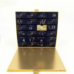 Caja de cartón de calendario de Adviento de 24 cajones con cinta