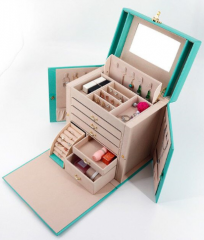 Caja de almacenamiento de joyería de múltiples capas de la exhibición del estilo simple con los cajones