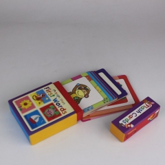tamaño personalizado 75 * 45 mm tarjetas de aprendizaje de alta calidad jugando a las cartas