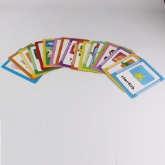 Tarjeta educativa personalizada flash cartón papel naipes impresión