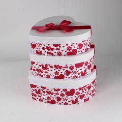 papel en forma de corazón al por mayor y personalizado establece cajas de flores para el día de san valentín
