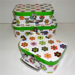 Caja de regalo de embalaje de maleta de papel pequeña de cartón de alta calidad para niños