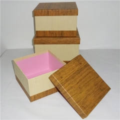 cajas de embalaje de cartón con textura de papel de superficie granulada con tapa