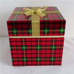 Caja de papel de regalo de decoración de Navidad reciclable impresa personalizada para embalaje