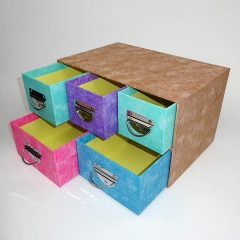 caja de almacenamiento de papel de cartón de dos pisos de dos pisos con cajones de encargo profesional