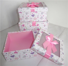 caja de regalo de muñeca de papel de impresión de forma cuadrada personalizada